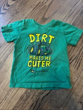 John Deere Green Tee with Yellow Tractor Graphic